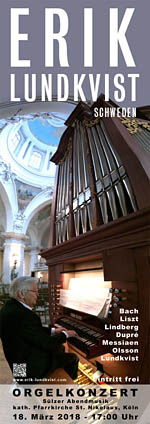 Organ concert in katholische Pfarrkirche St. Nikolaus, Köln, Germany